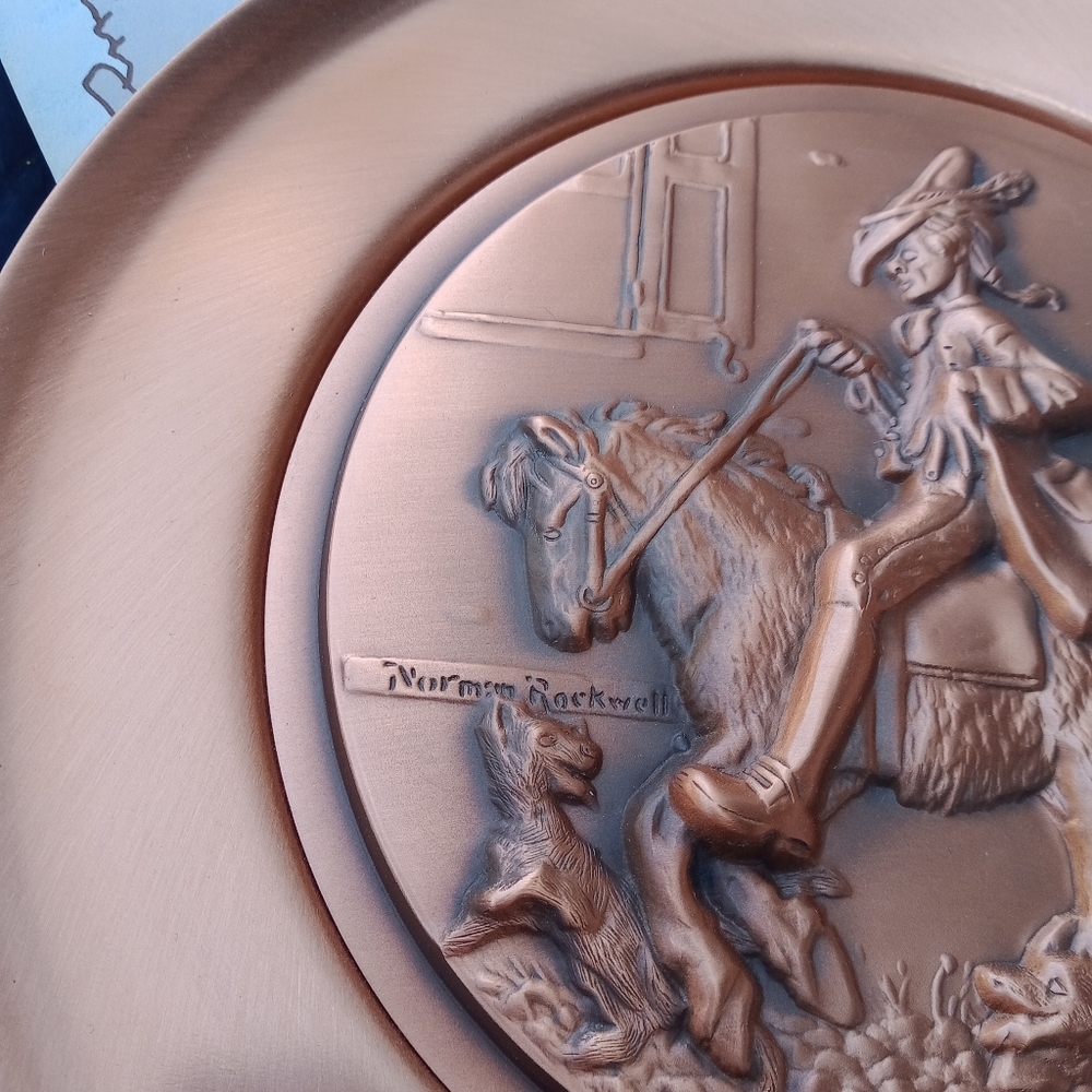 Norman Rockwell Copper Display Plate Yankee Doodle